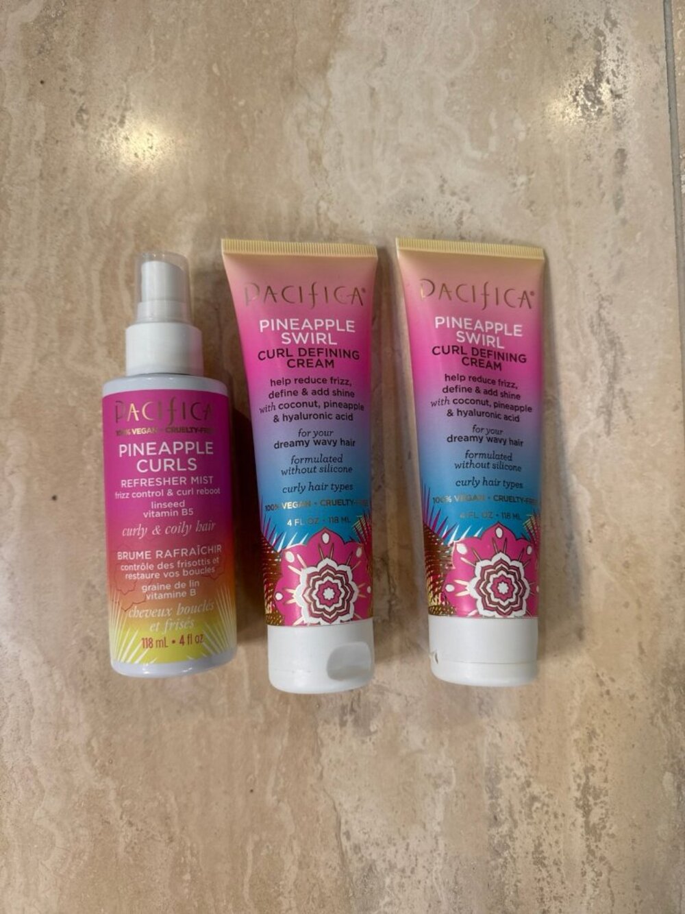 Pacifica Pineapple Curls set (spray + cream)
